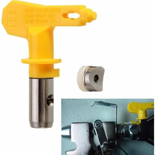 Airless Paint Spray Gun Tungsten Nozzle Tungsten Steel Reversible Spray Gun Tip Nozzle Accessoies Tool Yellow Different Type