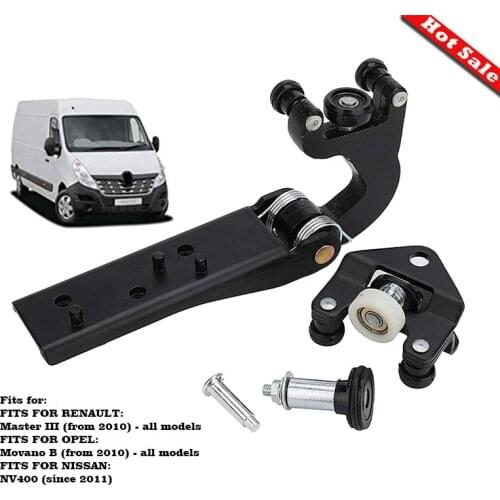 FOR RENAULT MASTER II OPEL MOVANO B NISSAN NV400 SLIDING DOOR ROLLER GUIDE TOP-CENTER-BOTTOM-Fully Legal