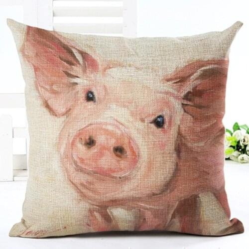 Lovely Animals Throw Pillow Cover 45x45 cm Pillowcases for Car Chair Sofa Square Cushion Covers