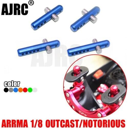 ARRMA OUTCAST NOTORIOUS aluminum alloy + stainless steel front and rear shell pillars MAO201FR