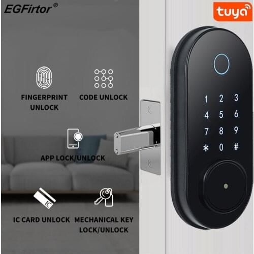 Security Smart Lock Touch Fingerprint Keyless Entry Wifi Door Lock Bluetooth Electronic Deadbolt Keypad Password Door Lock