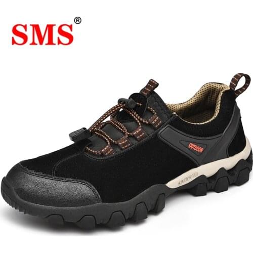 SMS Men Shoes Outdoor Hiking Shoes Climbing Sport Breathable Sneakers Men Hunting Trekking Shoes Summer Mesh Anti-skid Trainers