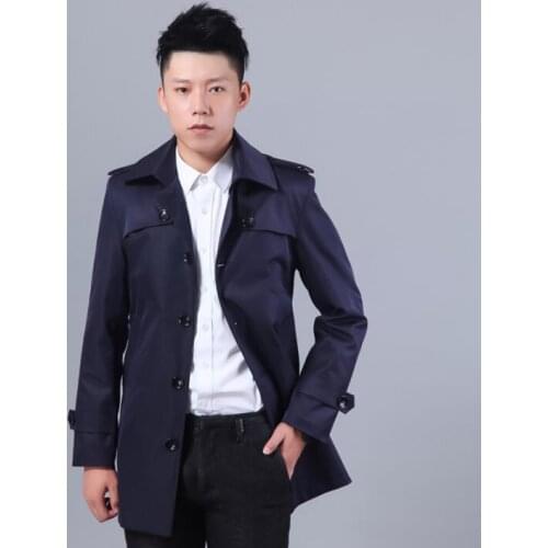 Mens trench coats man long coat men Single-breasted clothes slim fit overcoat long sleeve new designer spring autumn fashion