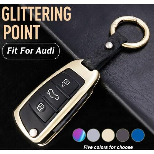 Zinc Alloy Smart Remote Car Key Fob Keychain Cover Case Holder Accessories Shell For Audi A1 A3 A5 A6 S3 Q3 Q7 TT