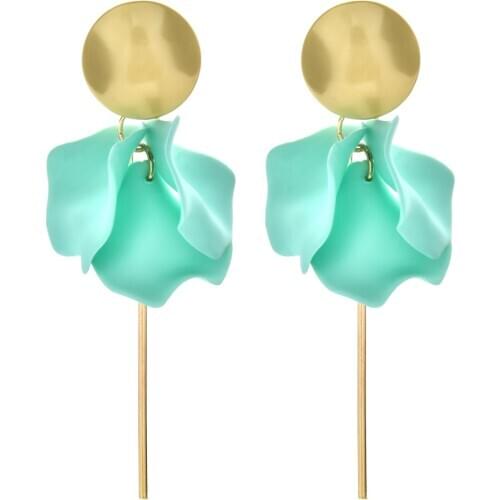 ZMZY Fashion Handmade Bohemia Boho Earrings Long Hanging Earrings Female Resin Flower Wedding Earings Party Jewelry Gift