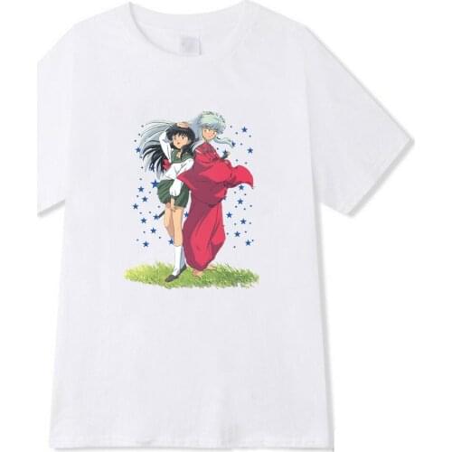 Funny Anime Inuyasha T Shirt Hot Manga Graphic Print Tees Japanese Style Tops Men/women Summer Hip Hop Streetwear Unisex
