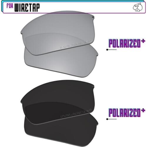 EZReplace Polarized Replacement Lenses for - Oakley WireTap Sunglasses - Blk P Plus-SirP Plus