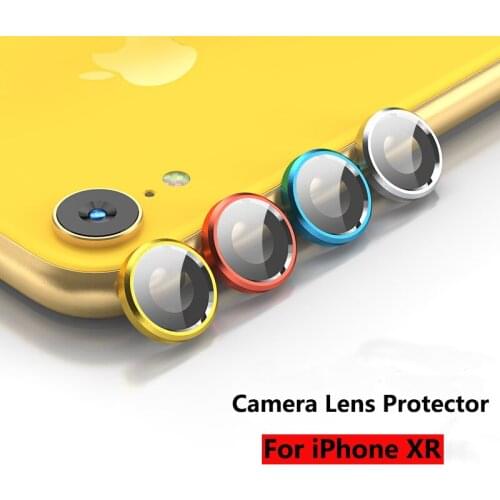 Camera Lens Protector For iPhone Xr Full Cover Case Metal + Tempered Glass Screen Protective Rear Camera Films