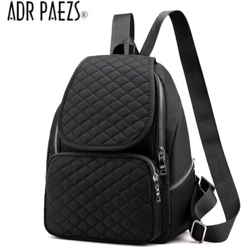 Women School Backpacks Teenage Girls Mochila Travel Bags Nylon Shoulder Bag double shoulder bag Rucksacks diamond lattice design