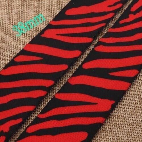 1.5"(38mm)Soft Smooth Ethnic Webbing,Red Black Webbing Purse Strap Purse Bag Geometric Pattern Bag Belt Leopard grain