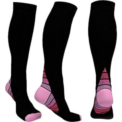 1 Pair Comfortable High Stockings Compression Socks Men Women Breathable Ball Games Socks Adult Anti Fatigue Long Socks Knee