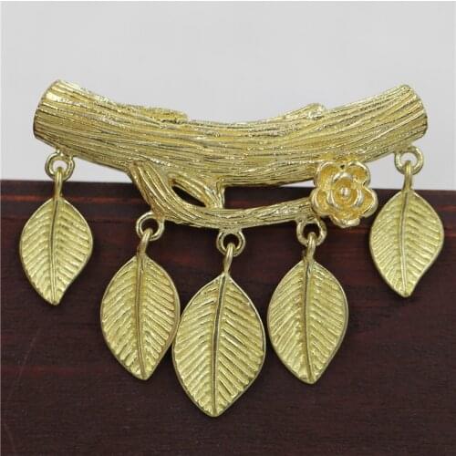 10pcs High Quality Brass Metal Casted Leaves Tree Branch Pendant Charms DIY Women Choker Necklace Jewelry Accessories