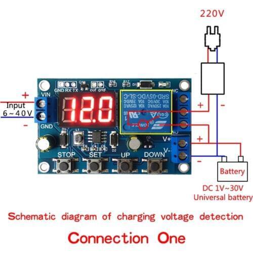 18650 Lithium Battery Charger Board with Over Charge Discharge Protection 6-40V Integrated Circuits