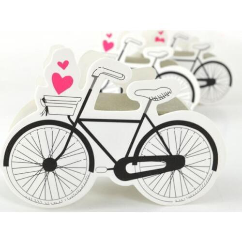 50pcs Laser Cut Bicycle Cartoon Car Wedding Candy Boxes Favor Paper Gift Boxes Baby Shower Wedding Birthday Party Supplies