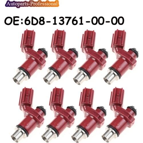 8 pcs/lot New Fuel Injector 6D8-13761-00-00 6D8137610000 For Yamaha Outboard 4 Stroke 80BEL 75-90HP K-M K-M High Quality
