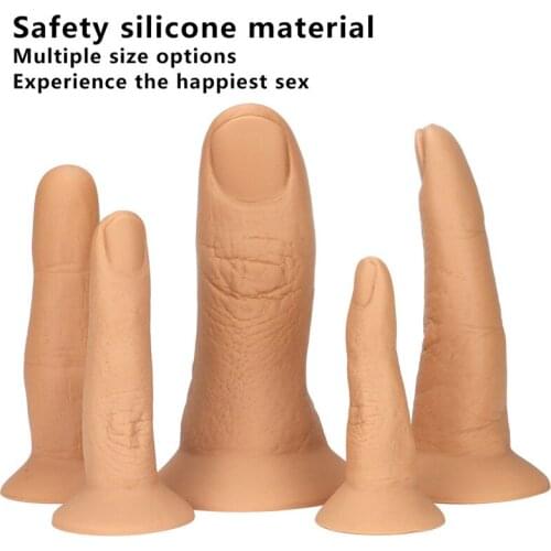 New Finger Dildo Butt Plug Butt Filling Artificial Hand Shaped Oversized Silicone Female Sex Toys For Gay Men With Suction Cups