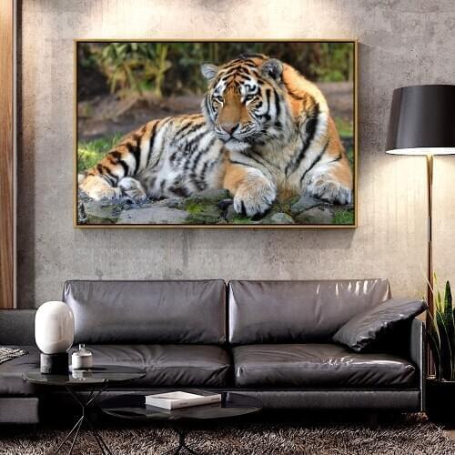 Artcozy Oil Canvas Painting big tiger For Home Decoration Wall Art