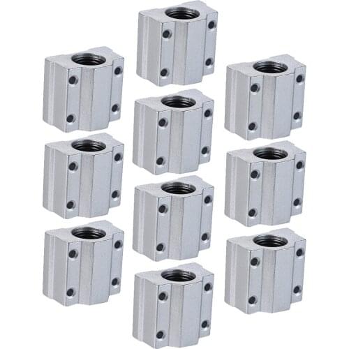 10pcs 8mm SCS8UU Linear Motion Ball Bearing Block CNC Router Slide Unit Reprap 3D Printer DIY Kit Parts 3D Accessories