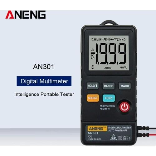 ANENG AN301 Portable True Rms Digital Multimeter Tester Esr Meter Transistor Testers Automatic Multimetro Testing Instrument