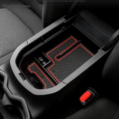 For Toyota RAV4 2019 2020 Plastic Central Armrest Storage Glove Box Holder Car Orgainzer Tray Car Styling Accessories