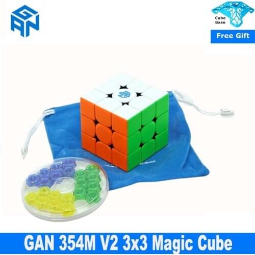 Gan 354m V2 Magnetic Speed Cube 3x3x3 Explorer Version Gan354M magic cube for Professional toys for kid Cubo Magico 3x3