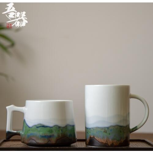 Jingdezhen Ceramic Cup Landscape painting cup Customized Creative Green Tea Cups Tea Pitcher Glass