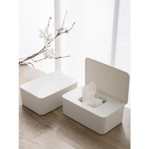 Living Room Wet Tissue Box Desktop Sealed Wipes Storage Box Household Dustproof Cover Wet Tissue Box Sub Paper Extraction Box