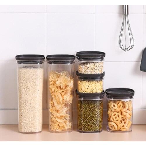 Grain Storage Box Household Multifunctional Portable Transparent Rice Container Food Dispenser Sealed Food Organizer for Home