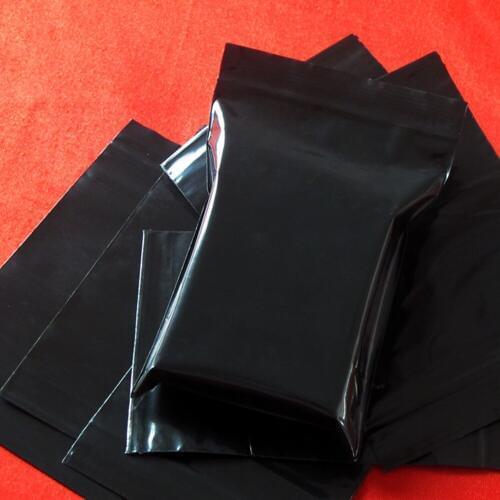 Mini Black Zip Lock Opaque Plastic Bag Reclosable Ziplock Packing Pouch Self Seal Package Bags Plastic Accessories Pack Bags