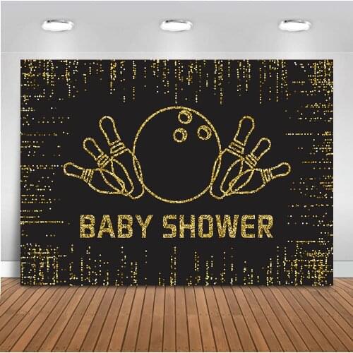 Neoback Happy Birthday Photography Backdrop Baby Shower Party Decoration Banner Bowling Background for Photo Studio Newborn 536