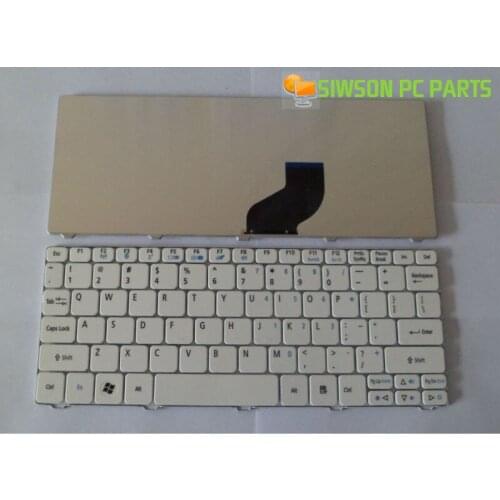 OEM US Layout Keyboard Replacement for Acer Aspire One D255 D255E AOD255E D257 D-257 AOD257 White
