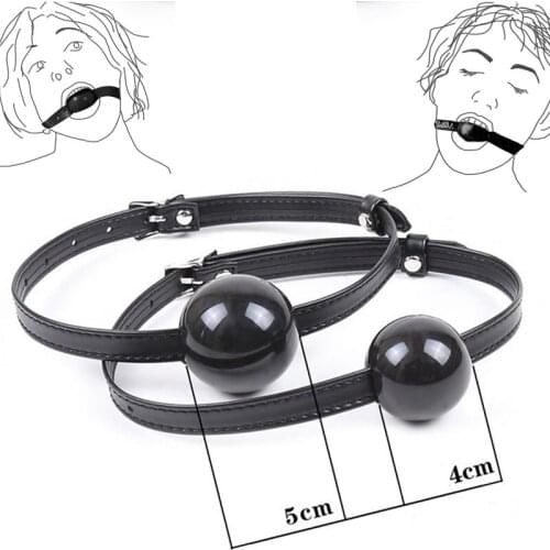 Open Mouth Plug 2 Size Silicone Ball Gag BDSM Slave Bondage Leather Muzzle Strap Oral Fixation Adult Game Sex Toys Accessories