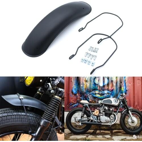 Retro Motorcycle Front Fender Mudguard Tire Hugger Matt Black For Triumph Bonneville T120 For Kawasaki Z900RS For Yamaha XSR700