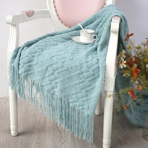 Drop shipping 2020 Hot Hotel Knitted Blankets warmth Throw Travel Office Air Conditioner blanket Sofa/Bed cover quilt