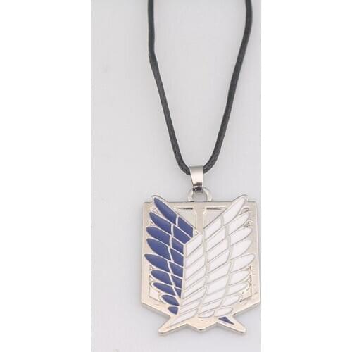 RJ New Fashion TAttack On Titan Badge Necklaces Investigation Corps Alan Wings Of Freedom Necklace Men Women Best Gift Kolye