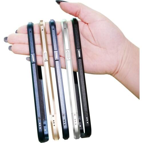 Luxury Inlay Metal Bumper For iPhone 12 11 Pro Max X XR XS 7 8 Plus 12MiNi Case Shockproof Frame Ultra Thin Solid Color Coque