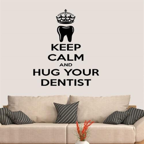 Dental Clinic Quote Wall Decal Dentist Smile Dental Wall Stickers Teeth Clinic Removable Tooth Decor Waterproof Vinyl ov412
