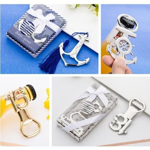 Bridal shower Favors of Nautical Anchor Bottle Opener gifts for 15th Wedding anniversary gifts and 18th Birthday favors