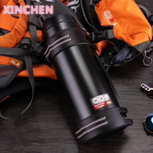 Large capacity stainless steel thermos fashion daily outdoor car thermos portable insulation vacuum cup 1.2 / 1.6 / 2 / 2.5 / 3L