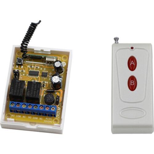 Smart Home DC12V 24V 2CH RF Wireless Remote Control Switch 315Mhz 433Mhz 2Key Transmitter & Receiver with Cover High Quality