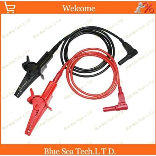1 Pair 1M multimeter test line clip test leads with 4mm plug customizable 1.5/2M Free Shipping
