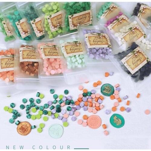 100pcs Retro Sealing Wax Beads Wax Seal Stamp Octagon Vintage Craft Decor Card Clear Stamps Making Tools For Wedding Cards