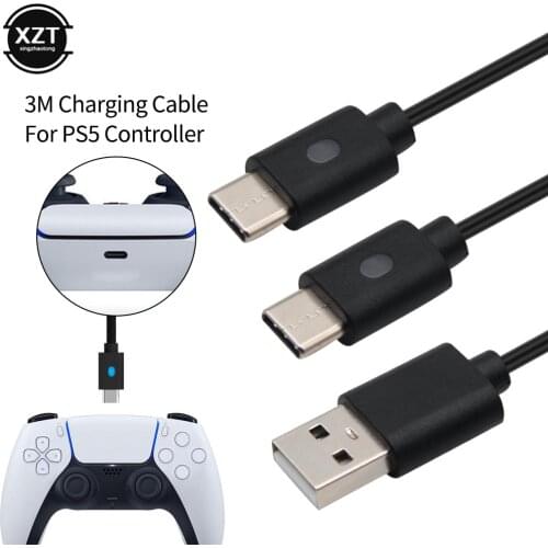 2 in 1 Type C Charging Cable For PS5/Xbox One/NS Switch Gamepad Game Controller Smart Phone USB C Power supply Charger Cord 3M