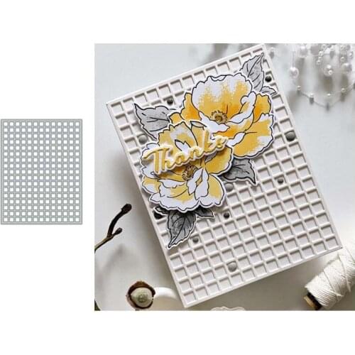 2021 New Plaid Background Metal Cutting Dies for Scrapbooking Stencil Knife Mould Blade Punch Model Craft Decoration Template