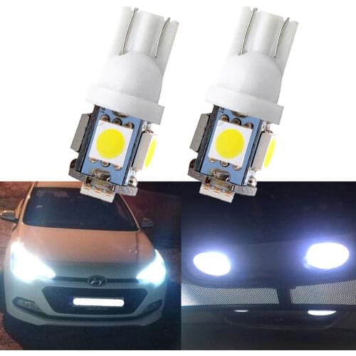 2X Car Led 5050 5SMD Auto Lamp Interior Lights 168 194 LED 12V License Plate Bulbs Clearance Lamps Instrument Light Brake Light