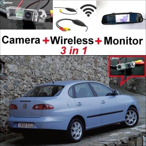 3 in1 Special Rear View Wifi Camera + Wireless Receiver + Mirror Monitor Back Up Parking System For SEAT Cordoba 6K 6L 1999~2014