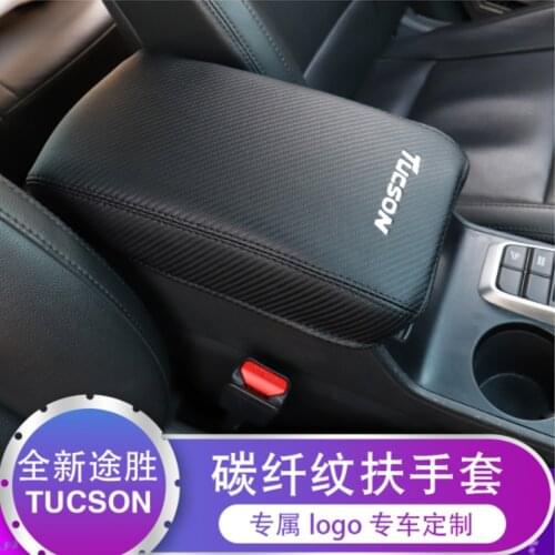 Car Central armrest box 3D design Artificial Leather cover accessories For Hyundai Tucson 2015--2018 Car-Styling