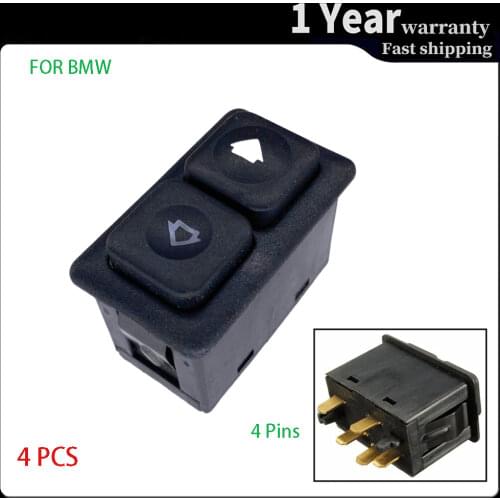 4 Pcs Electric Window Switch Lifter Console for BMW E23 E24 E30 3 Series 325e 318i 535i 524td M3 M5 Car Accessories 61311381205