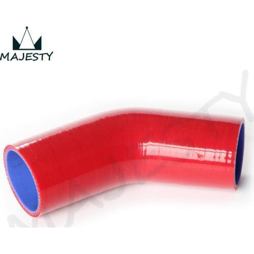 Brand new Racing Silicone Hose 45 Degree Elbow Coupler Intercooler Turbo hose 70mm 2.75" inch red