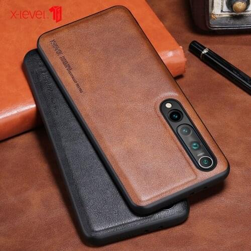 X-level Earl Series For Xiaomi Mi9/mi10/mi10pro Case Leather Case Soft Silicone Edge Back Phone Cover Tpu Soft Shell Cove